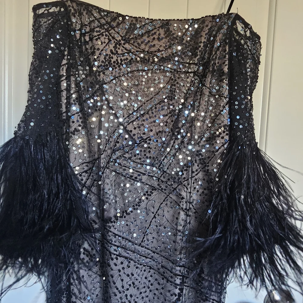 Rickie Freeman Teri Jon Sequin Off Shoulder Maxi 2024 - Picture 5 of 5